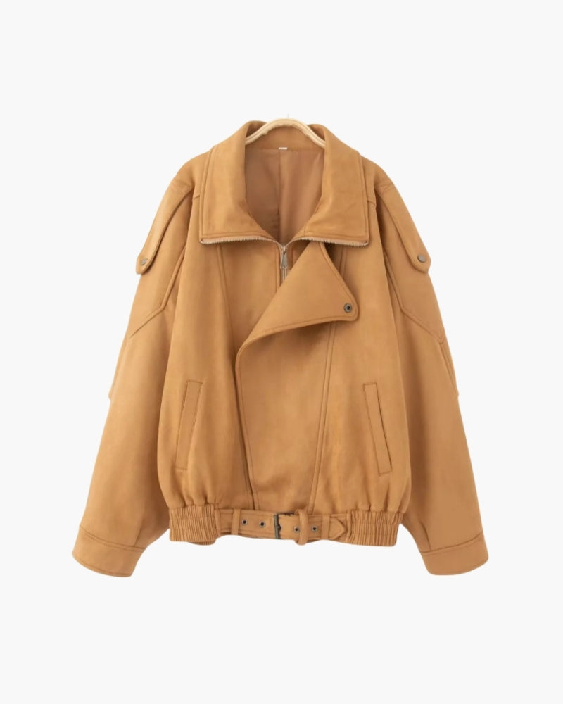 Vintage Suede Drape Jacket