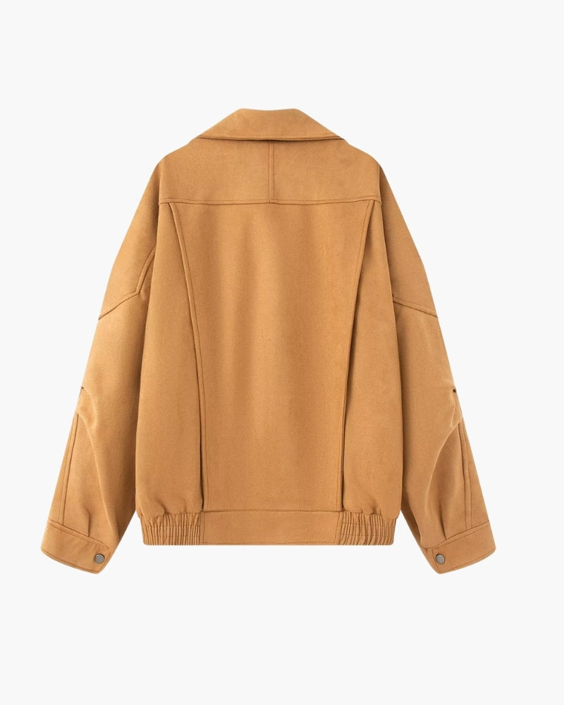 Vintage Suede Drape Jacket